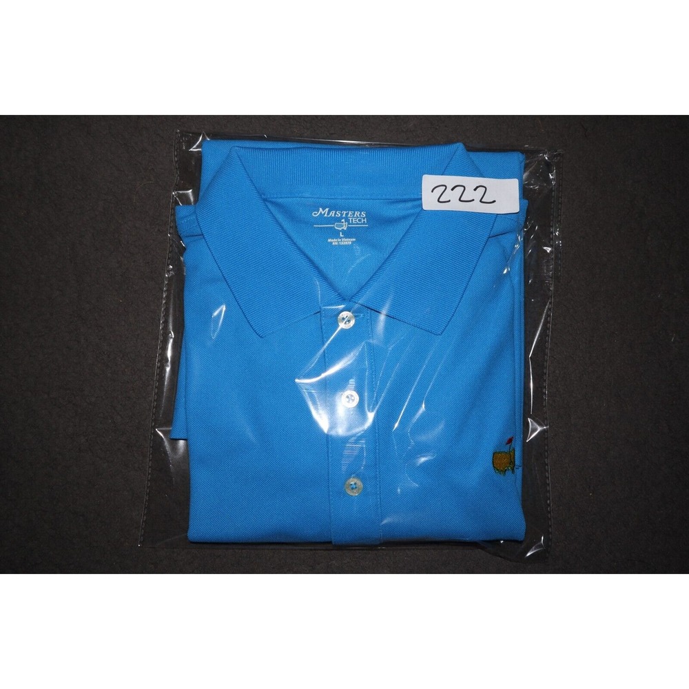 Masters Tech Adult Large Blue Polo Golf Performance Outdoor Active Casual Mens - Picture 10 of 10